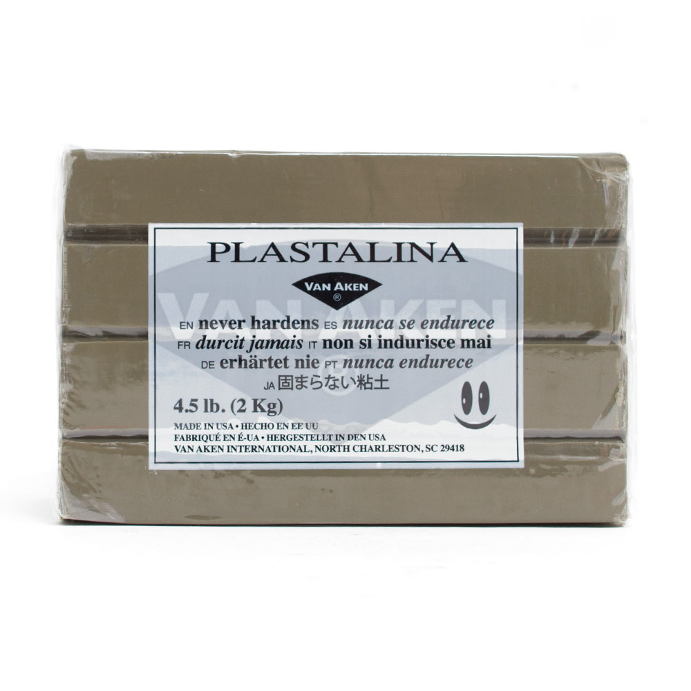 Van Aken, Plastalina, Modeling Clay, 4.5#, Sculptor Gray